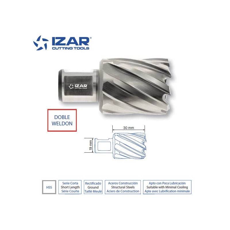 Fraise à carotter HSS courte -diamètres au choix- - IZAR 4070 12,00 x 30 mm-0