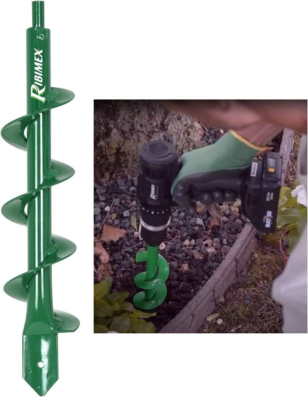 Tarière pour perceuse - 30 cm - RIBIMEX diam60mm-2