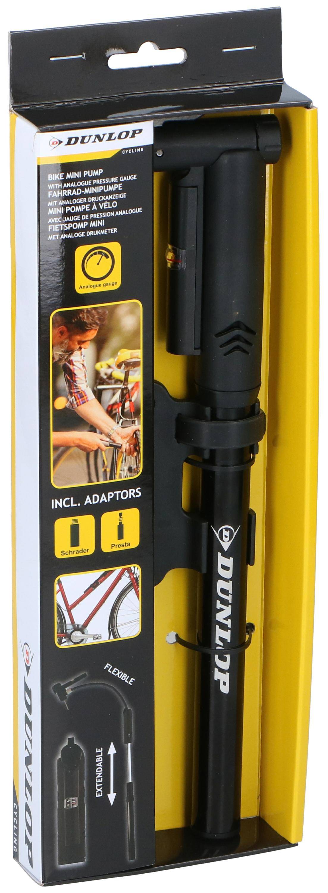 Pompe À Vélo Compacte Avec Manomètre Pour Route et VTT-3