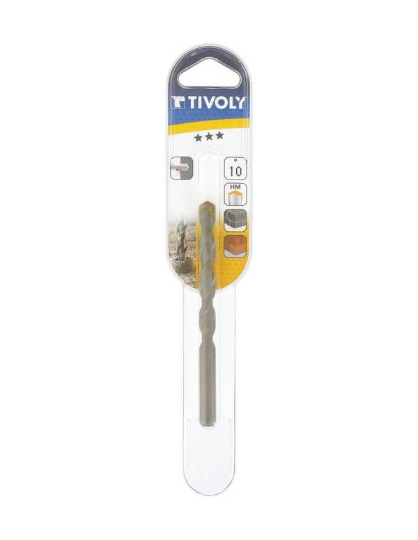 Tivoly – Foret béton Pro Ø 10 mm avec plaquette carbure – Queue cylindrique