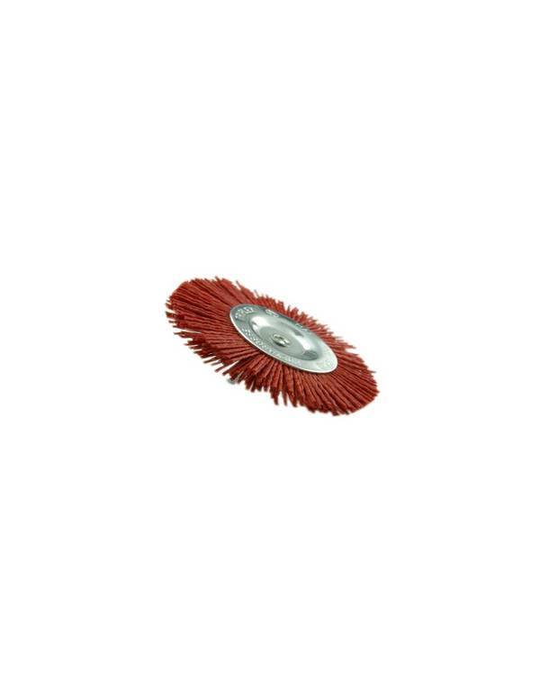 Brosse Circulaire 100mm Nylon Sur Tige T6 G.80 Blister - Tivoly