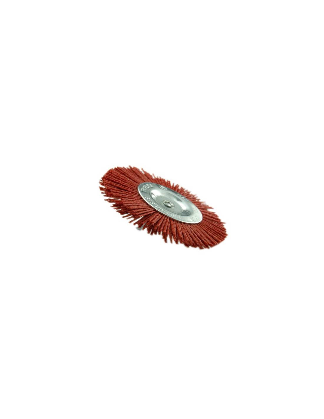 Brosse Circulaire 100mm Nylon Sur Tige T6 G.80 Blister - Tivoly-0