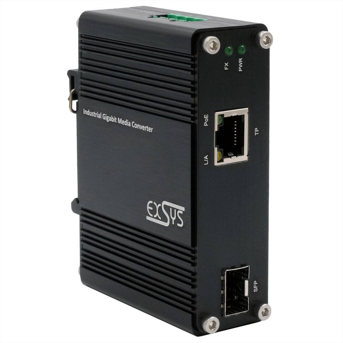 Exsys EX-60340 EXSYS - EX-60340 Industrial Media Konverter - Converter - 1 Gbps Convertisseur de médias-4