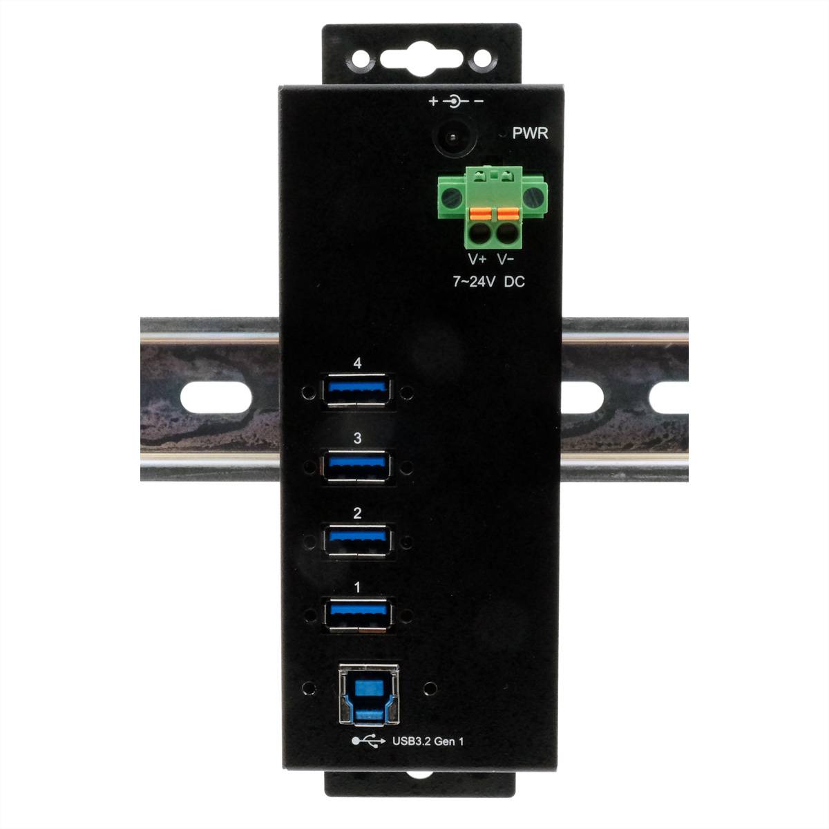 Exsys EXSYS - USB 3.2 Gen 1 Hub 4-Port extern managed inkl.Kabel - Kabel Hub USB noir-0
