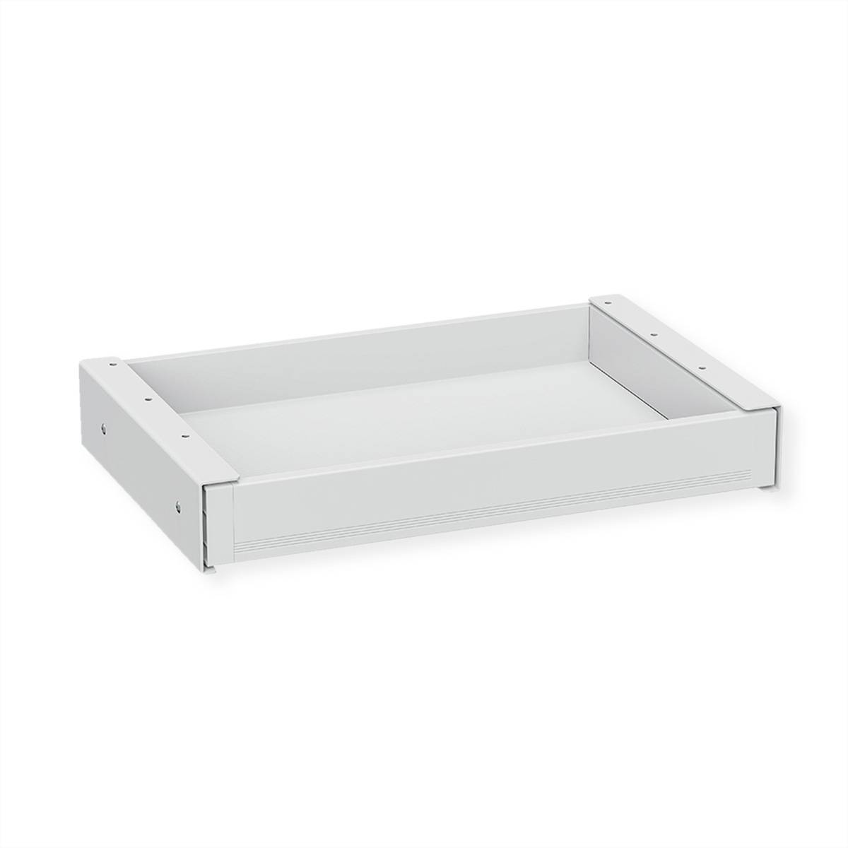 VALUE Tiroir sous bureau ultra-mince, taille moyenne, blanc-0
