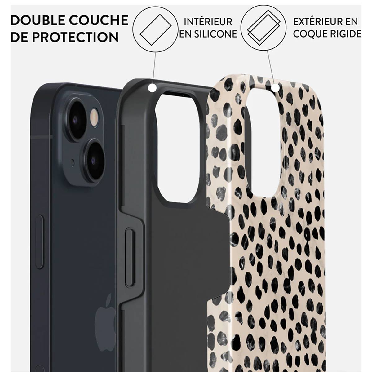 Coque pour iPhone 13 MagSafe Tough Antichocs Modèle Almond Latte-2