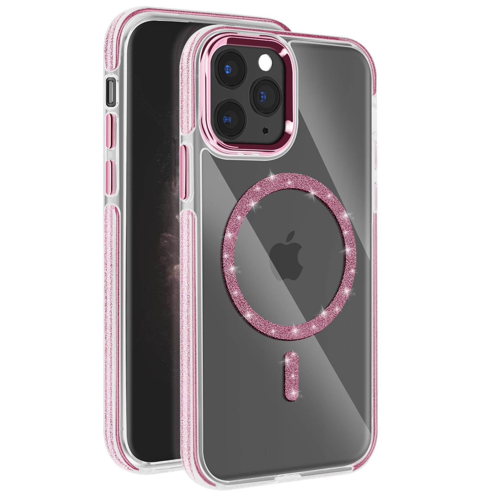 Coque MagSafe pour iPhone 11 Pro Silicone Pailleté-0