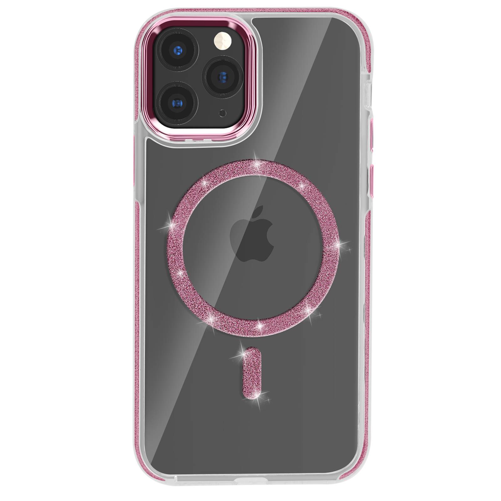 Coque MagSafe pour iPhone 11 Pro Silicone Pailleté-1