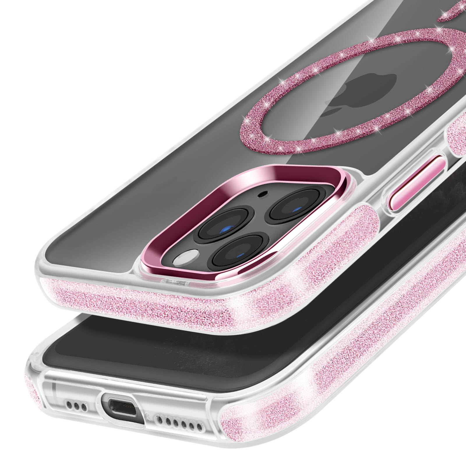 Coque MagSafe pour iPhone 11 Pro Silicone Pailleté-3