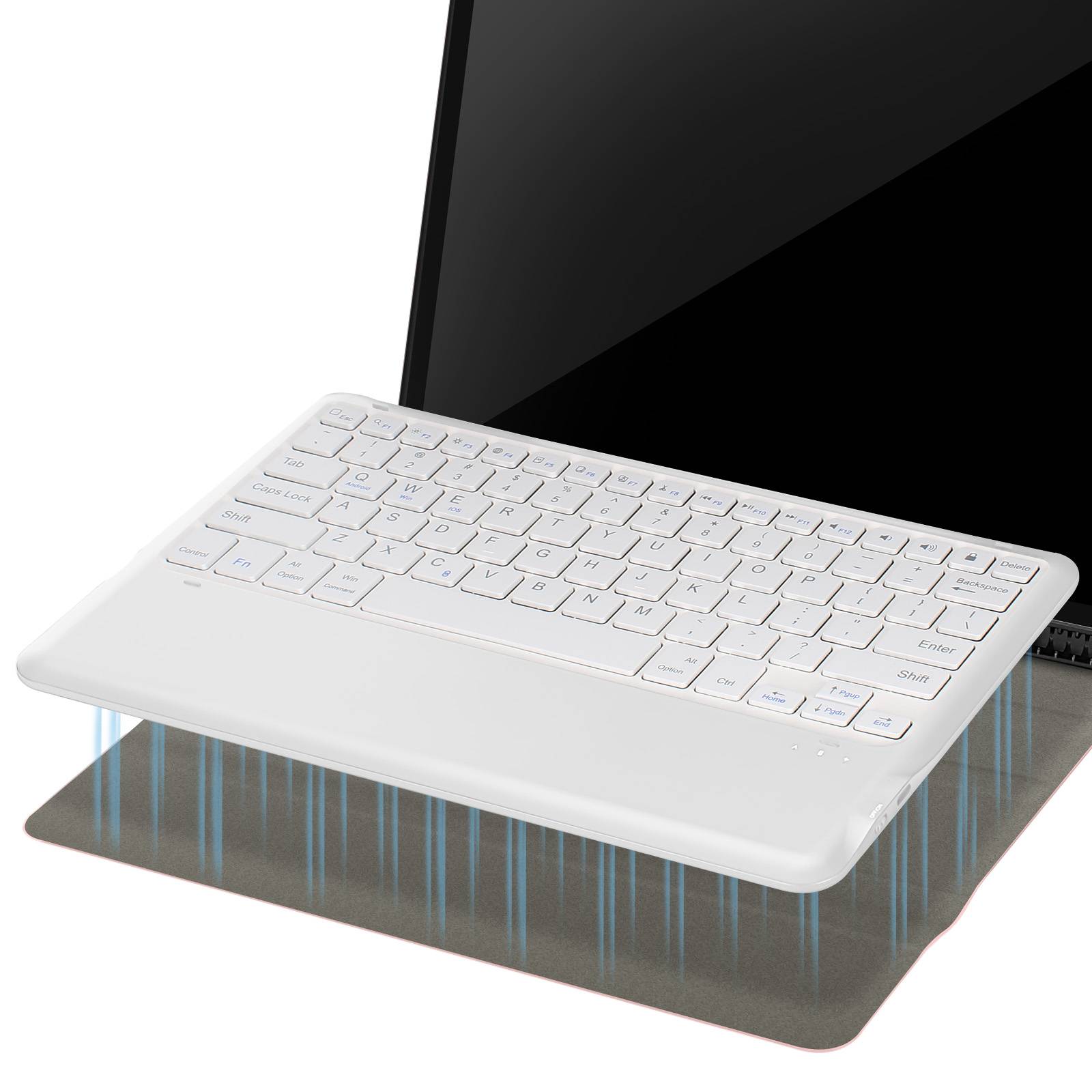 Clavier QWERTY Bluetooth pour iPad Pro 12.9 et Air 13 avec Étui Clapet-2