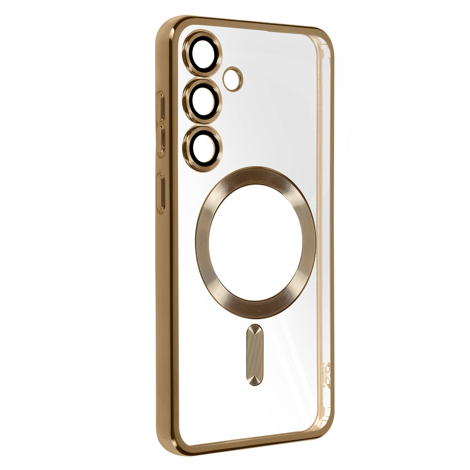 Coque MagSafe pour Samsung S24 en Silicone Contour Chromé-1