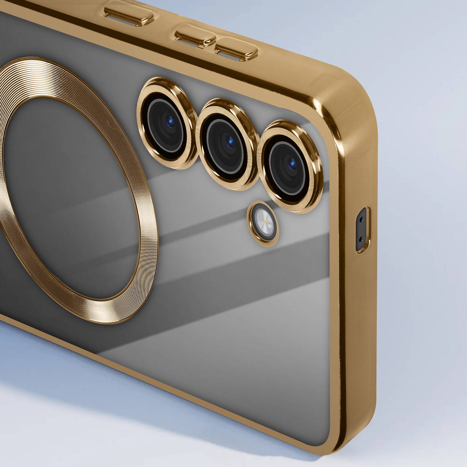 Coque MagSafe pour Samsung S24 en Silicone Contour Chromé-3