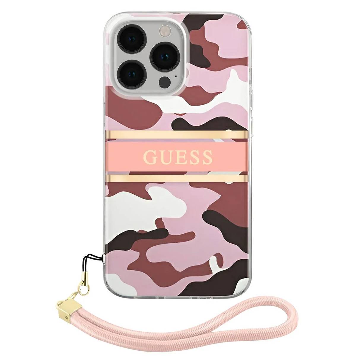 Coque pour Apple iPhone 13 Pro Camo avec lanière nylon-0