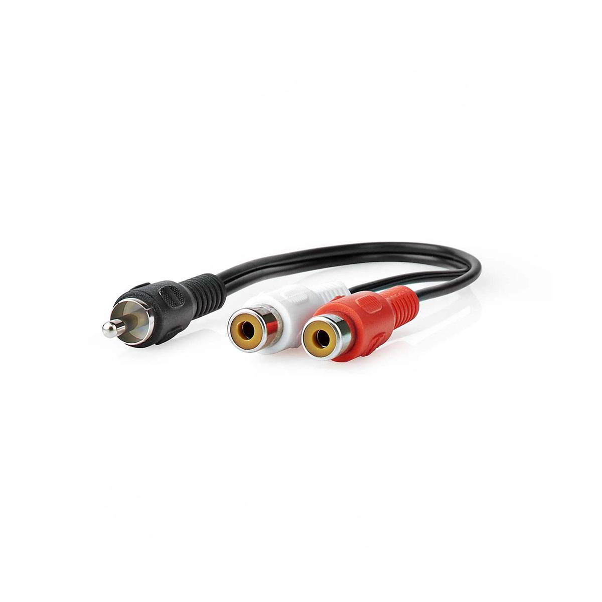 Câble Subwoofer RCA 0.20m Mâle vers 2xRCA Femelle Connexion Stable-1