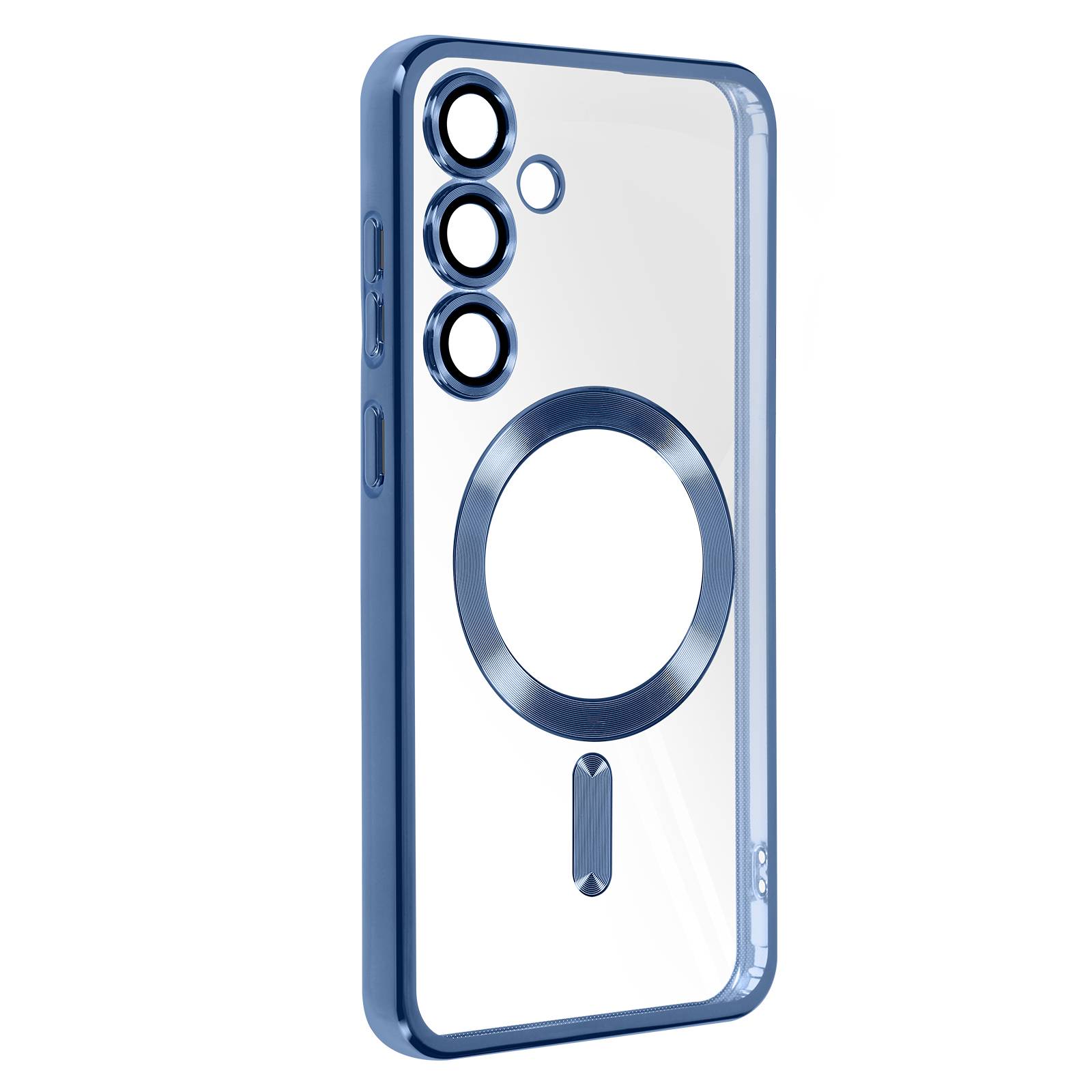 Coque MagSafe pour Samsung S24 en Silicone Contour Chromé-1