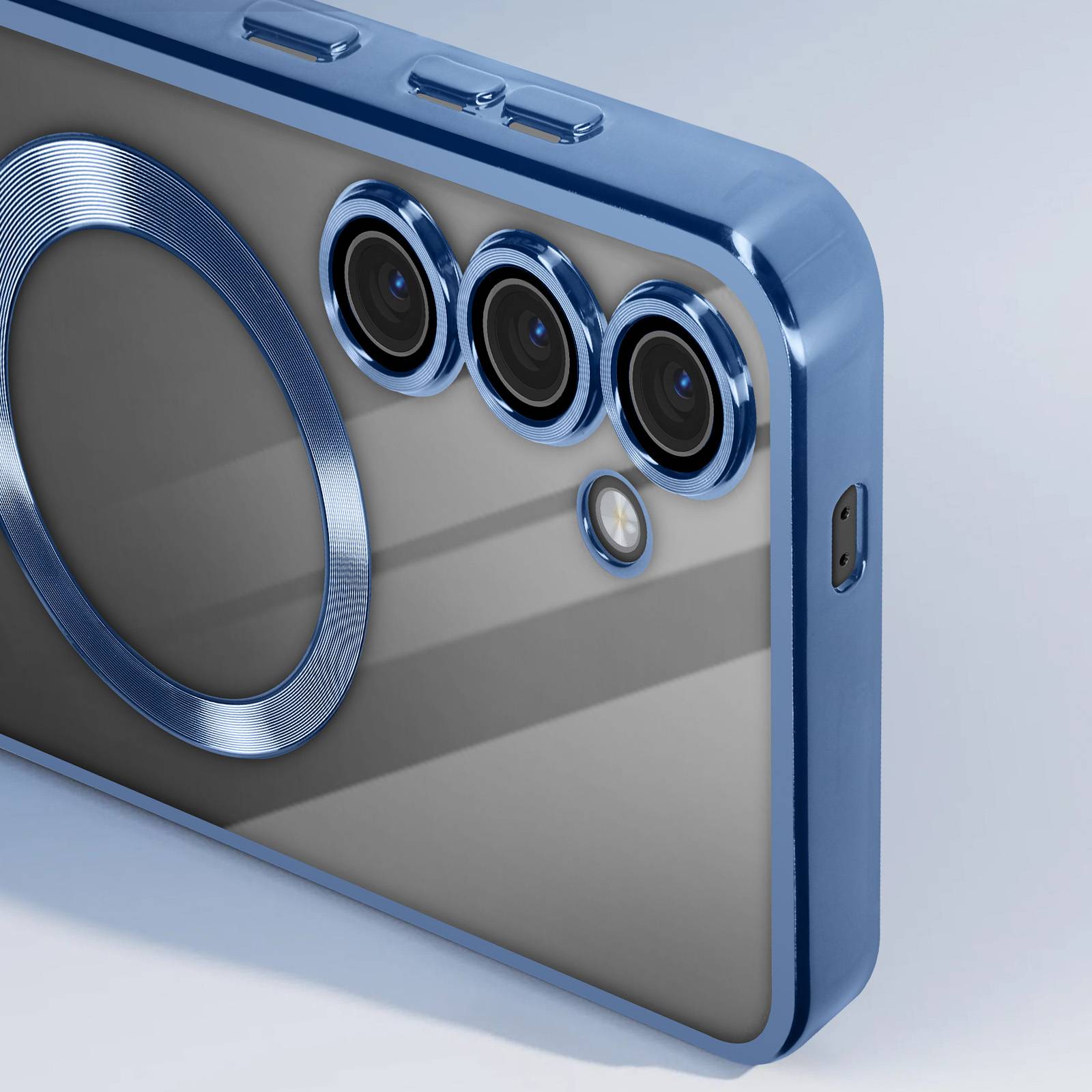 Coque MagSafe pour Samsung S24 en Silicone Contour Chromé-3