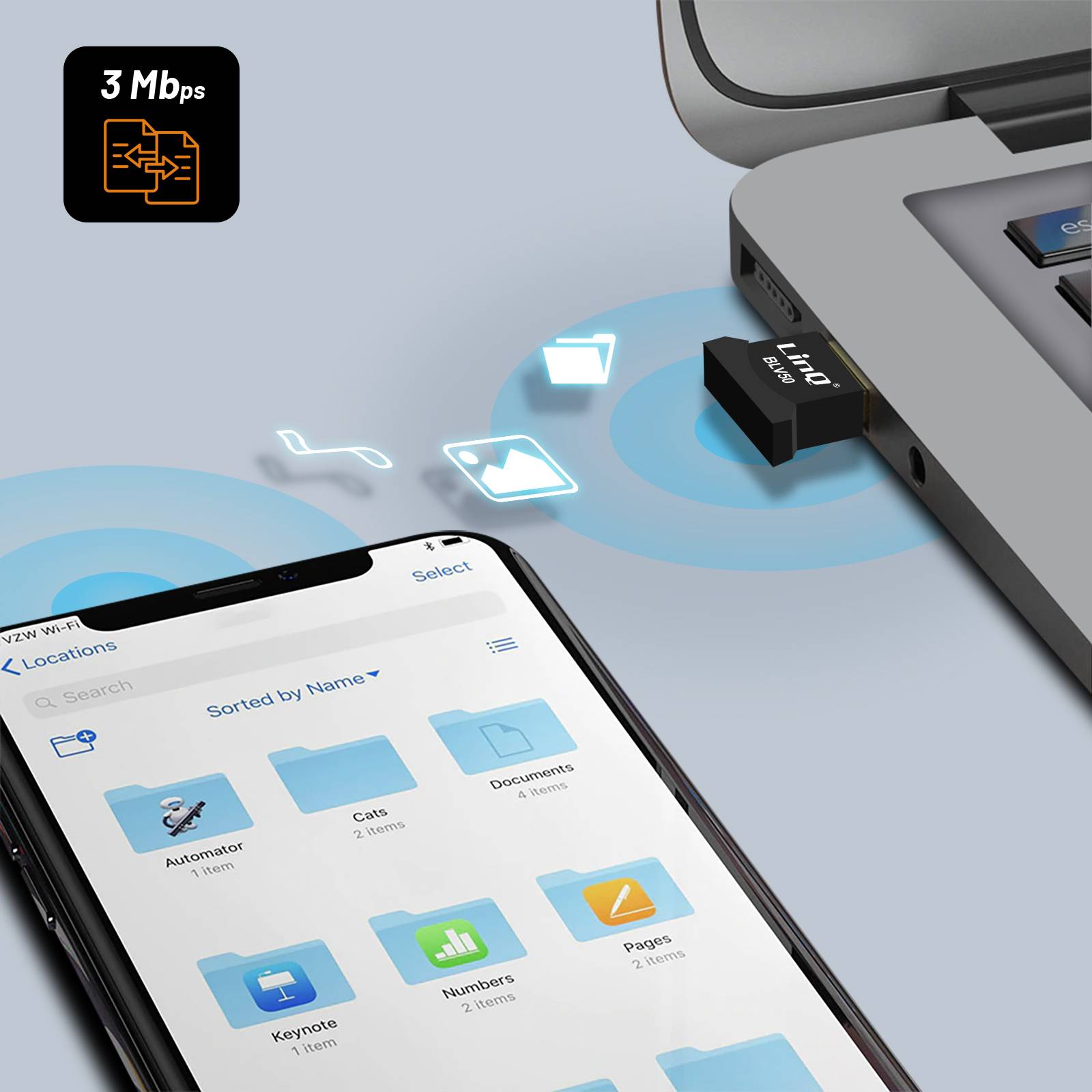 Dongle Bluetooth USB Clé émetteur / récepteur Connexion multipoint Compact-4