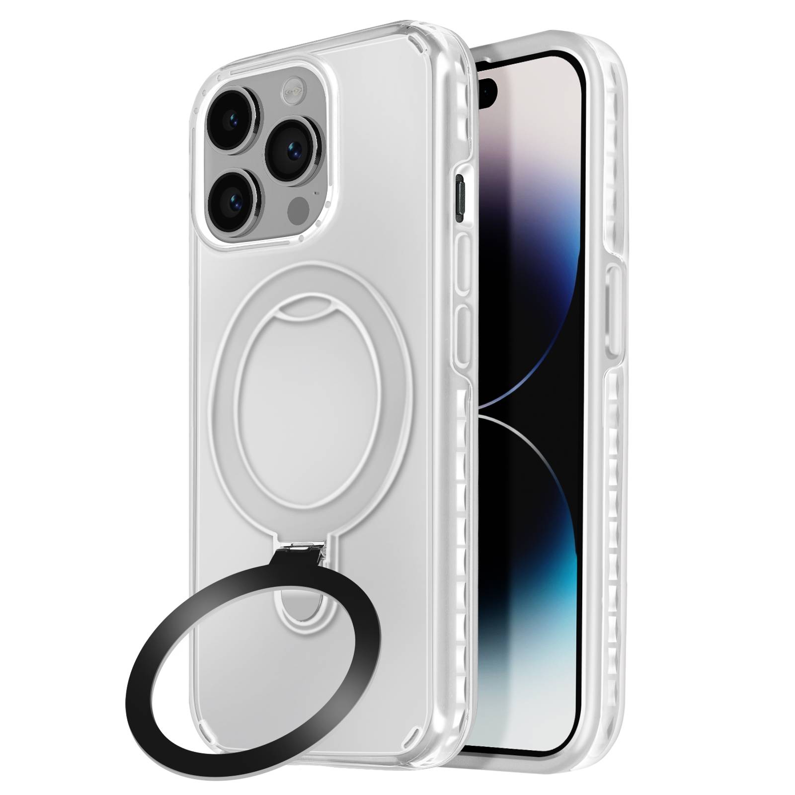 Coque MagSafe pour iPhone 14 Pro Antichoc avec Support Pliable-0