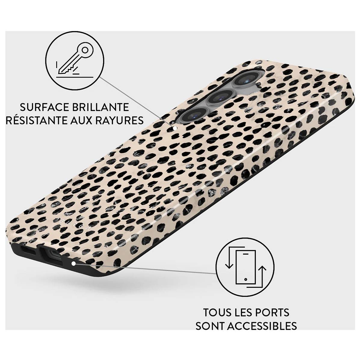 Coque pour Galaxy S24 Tough Antichocs Modèle Almond Latte-1