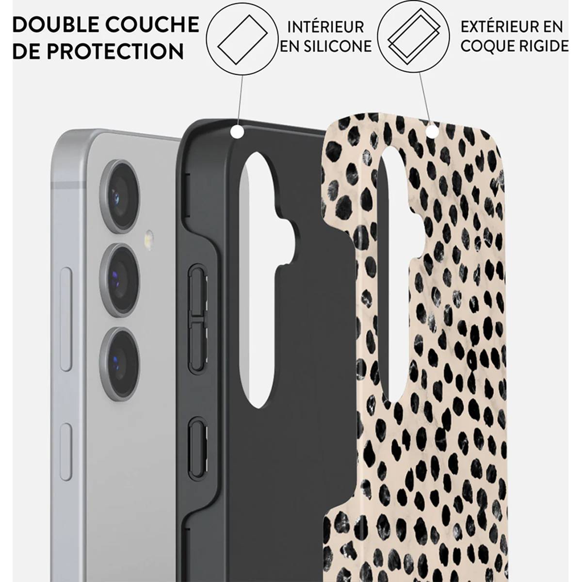 Coque pour Galaxy S24 Tough Antichocs Modèle Almond Latte-2