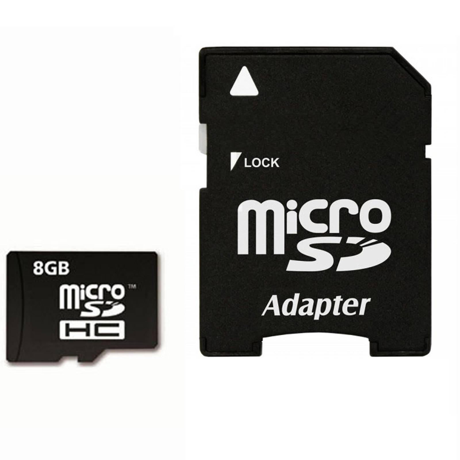 Carte mémoire Micro-SD 8Go classe 6 + Adaptateur SD-0