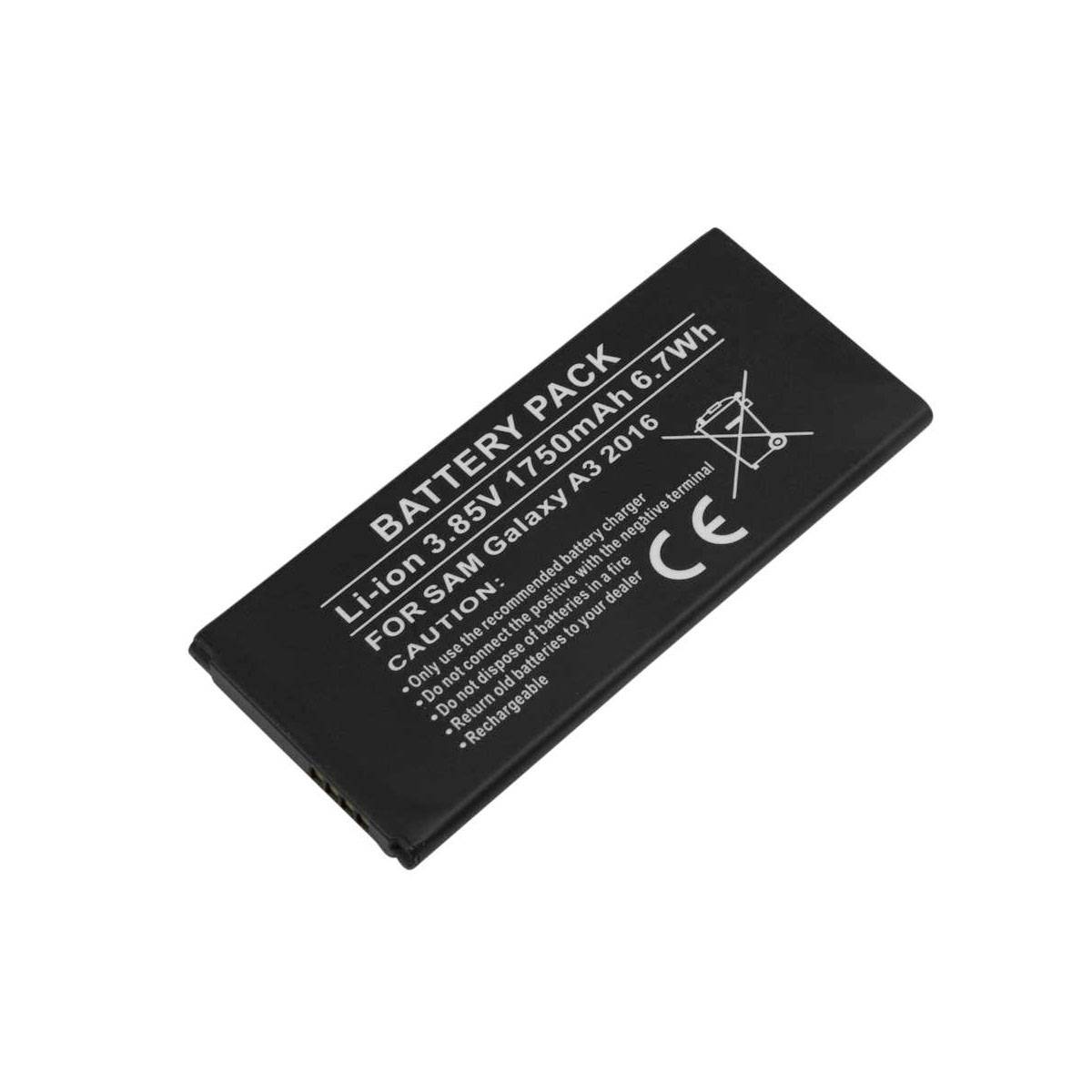 Batterie compatible Samsung Galaxy A3 2016 Li-ion 3,85V 1750mAh 6.7Wh-0