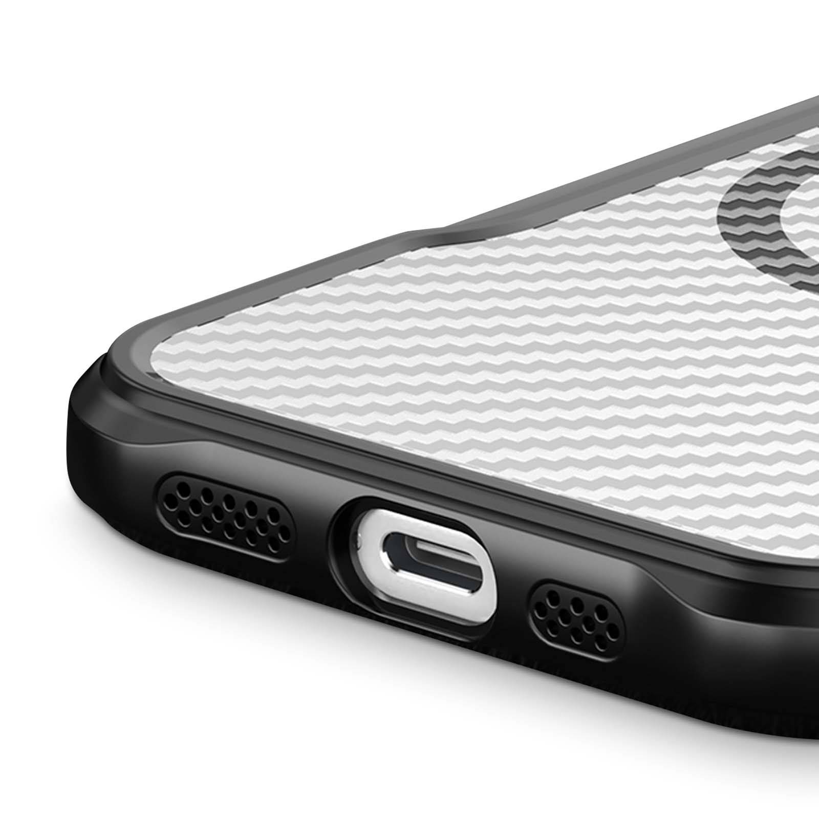 Coque pour iPhone 15 Pro Max MagSafe Dos Carbone Antichoc Renforcé-2