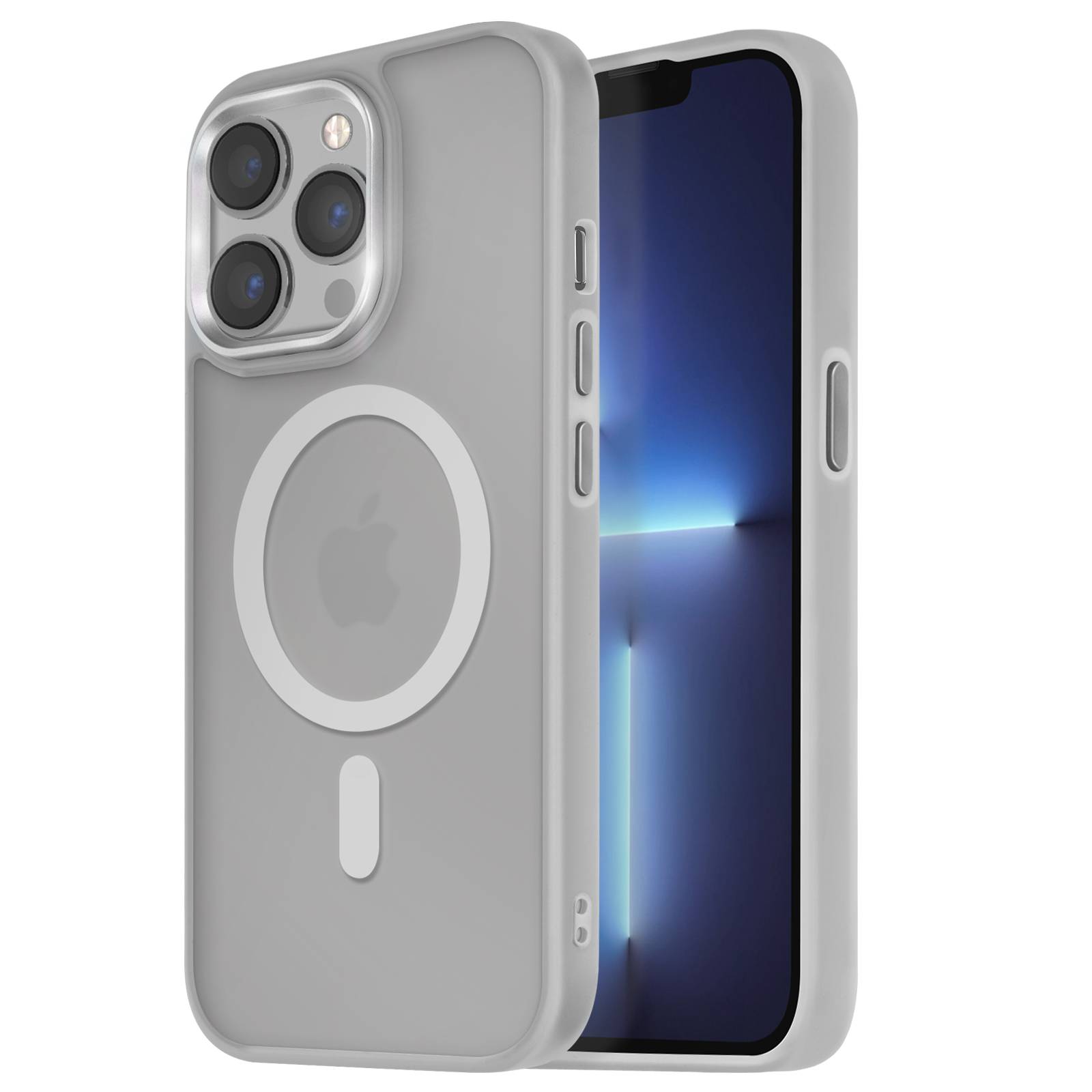 Coque MagSafe pour iPhone 13 Pro Max Dos Mat Givré Contour-0