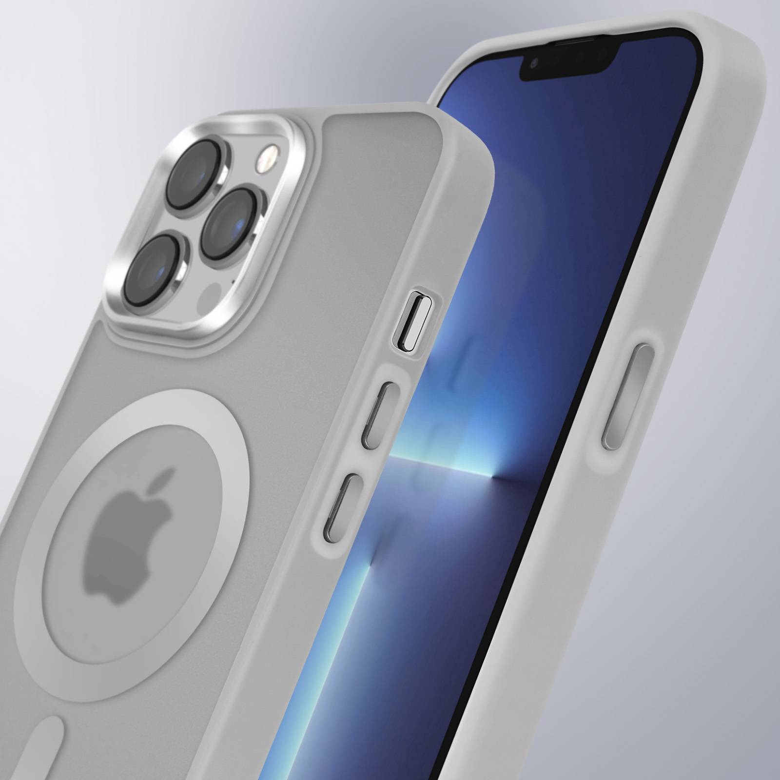 Coque MagSafe pour iPhone 13 Pro Max Dos Mat Givré Contour-3