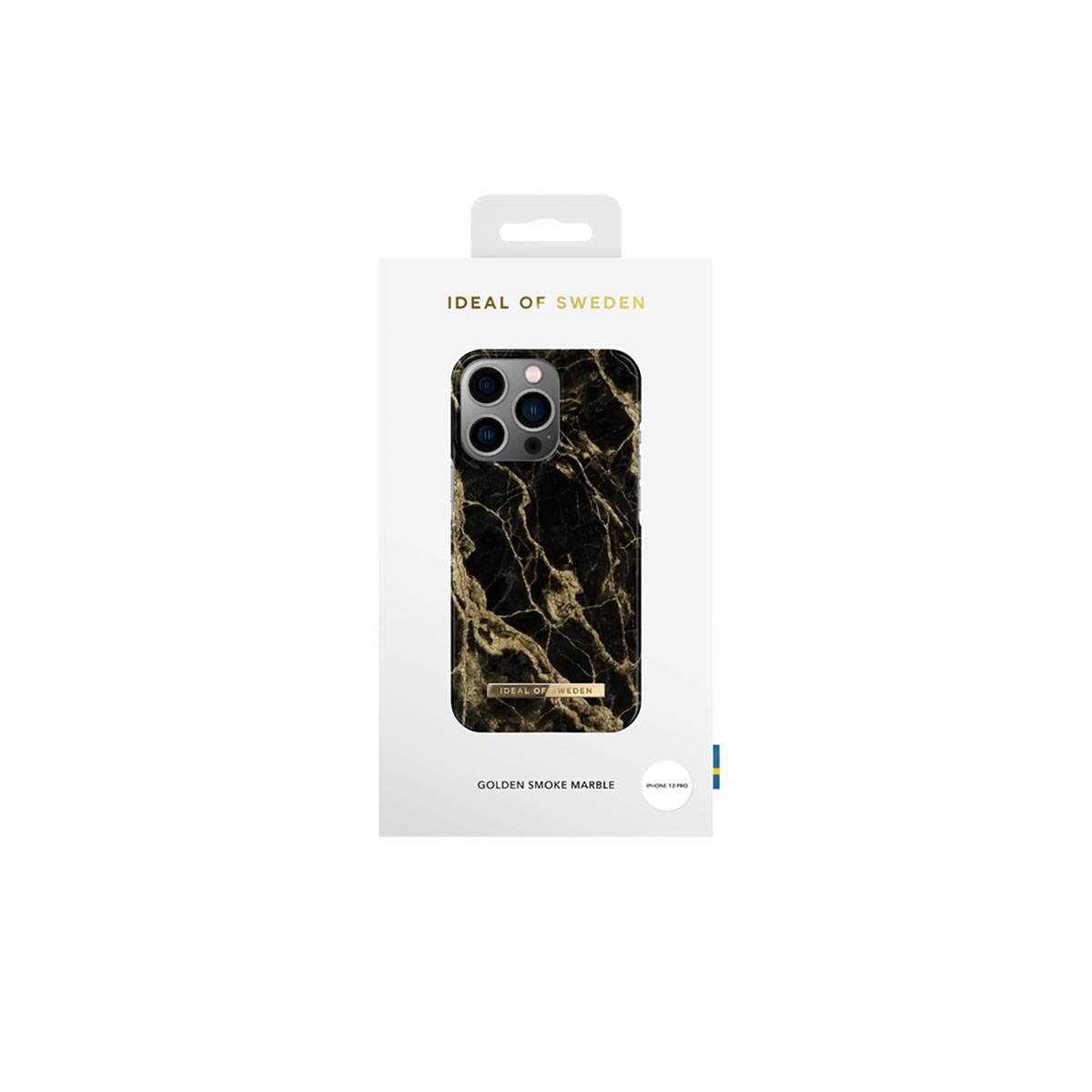 Coque pour iPhone 13 Pro Modèle Golden Smoke Marble Compatible Charge Sans Fil-2
