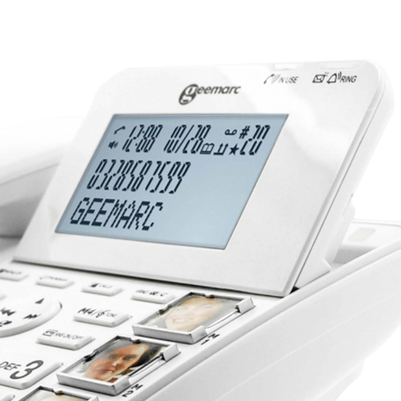 Téléphone Filaire Senior avec Combiné Sans Fil Touches Photo Répondeur-3