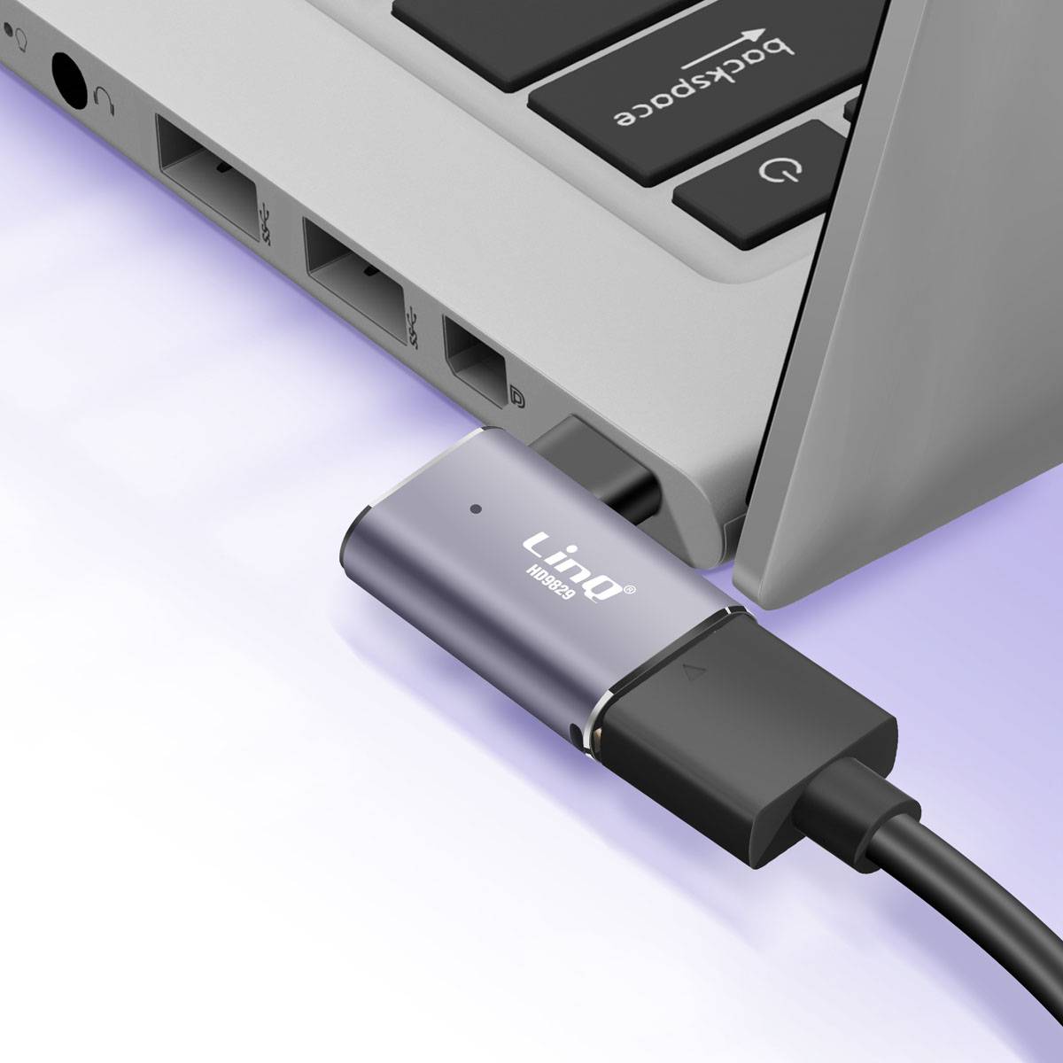 Adaptateur Vidéo 8K UHD HDMI Femelle vers Mini HDMI Mâle Coudé à Gauche-2