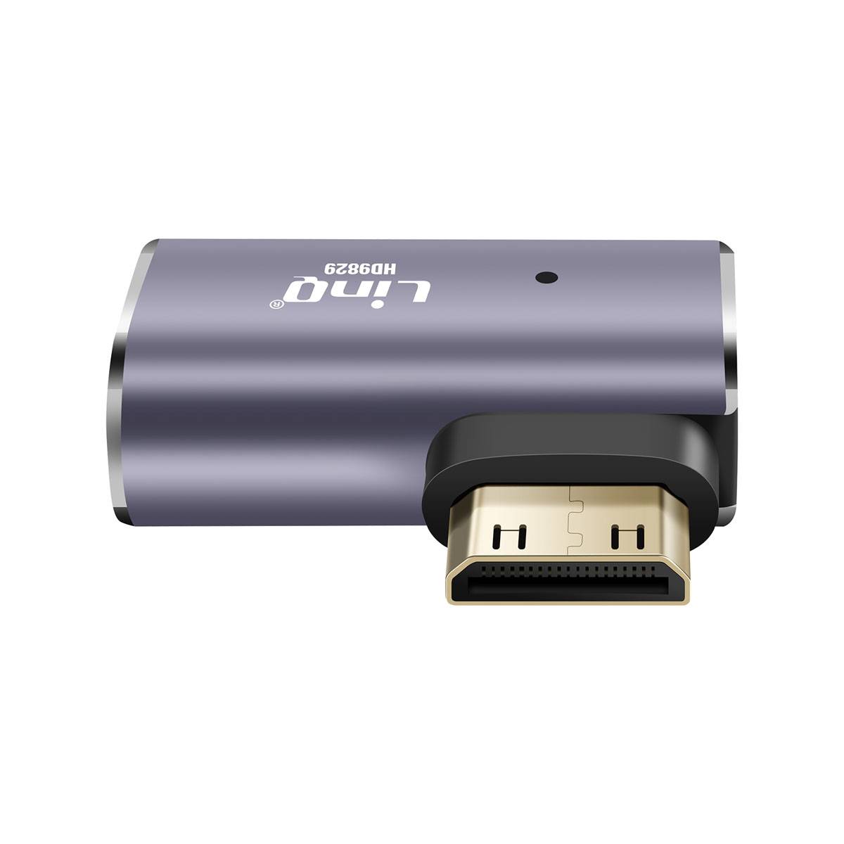 Adaptateur Vidéo 8K UHD HDMI Femelle vers Mini HDMI Mâle Coudé à Gauche-4