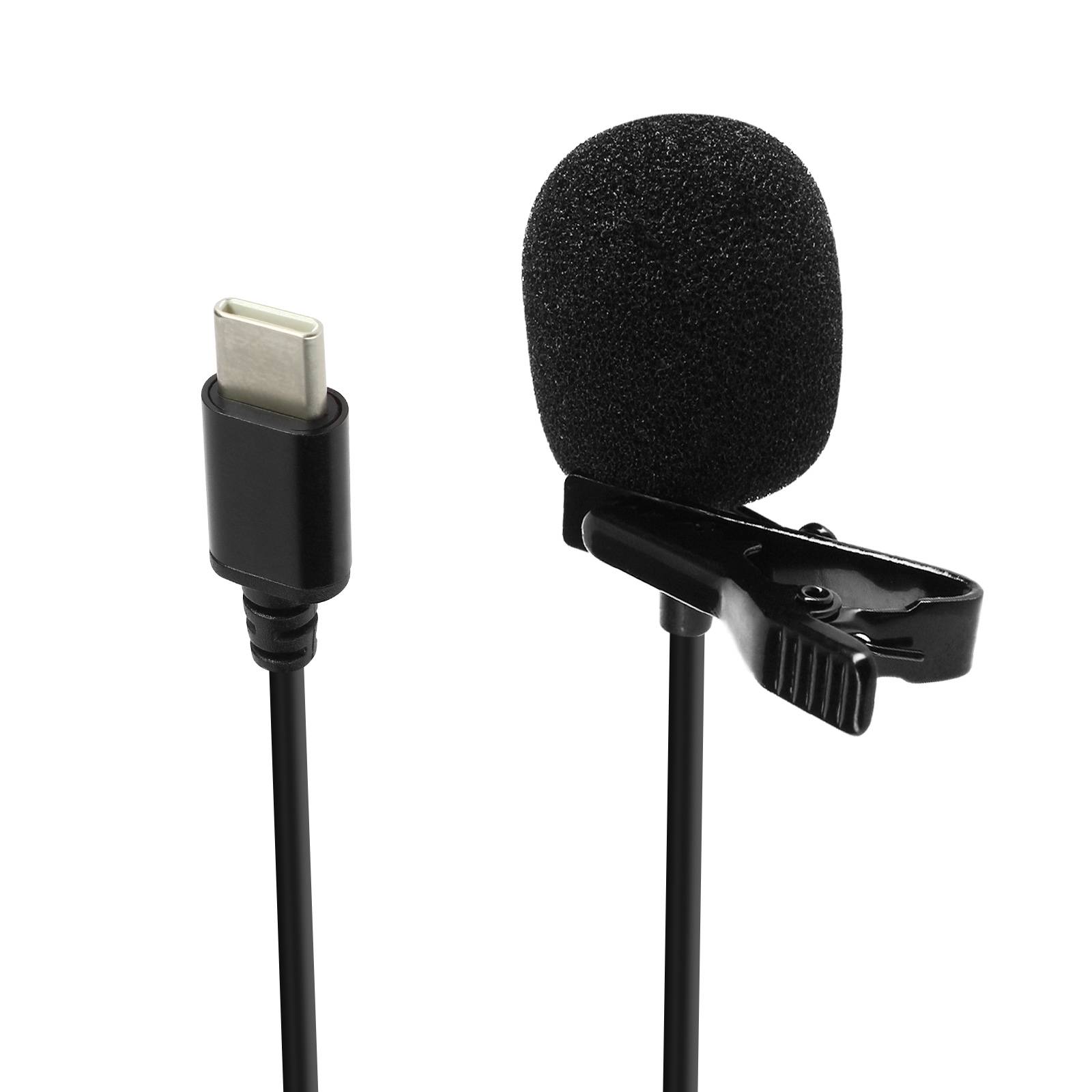 Micro Cravate USB-C Omnidirectionnel Bonnette Anti-vent 1.5m-0