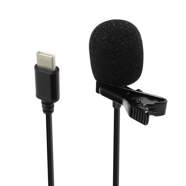 Micro Cravate USB-C Omnidirectionnel Bonnette Anti-vent 1.5m
