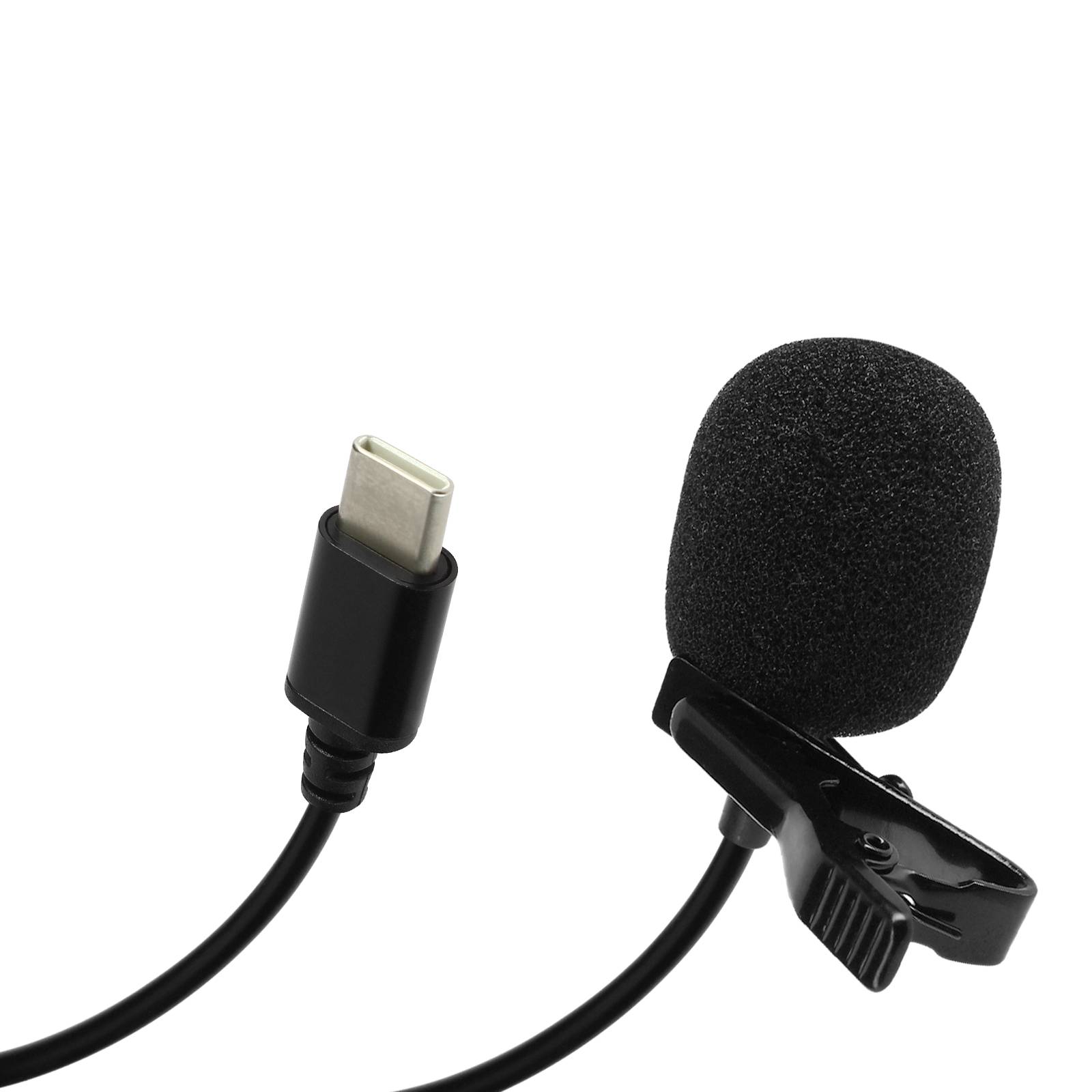 Micro Cravate USB-C Omnidirectionnel Bonnette Anti-vent 1.5m-1