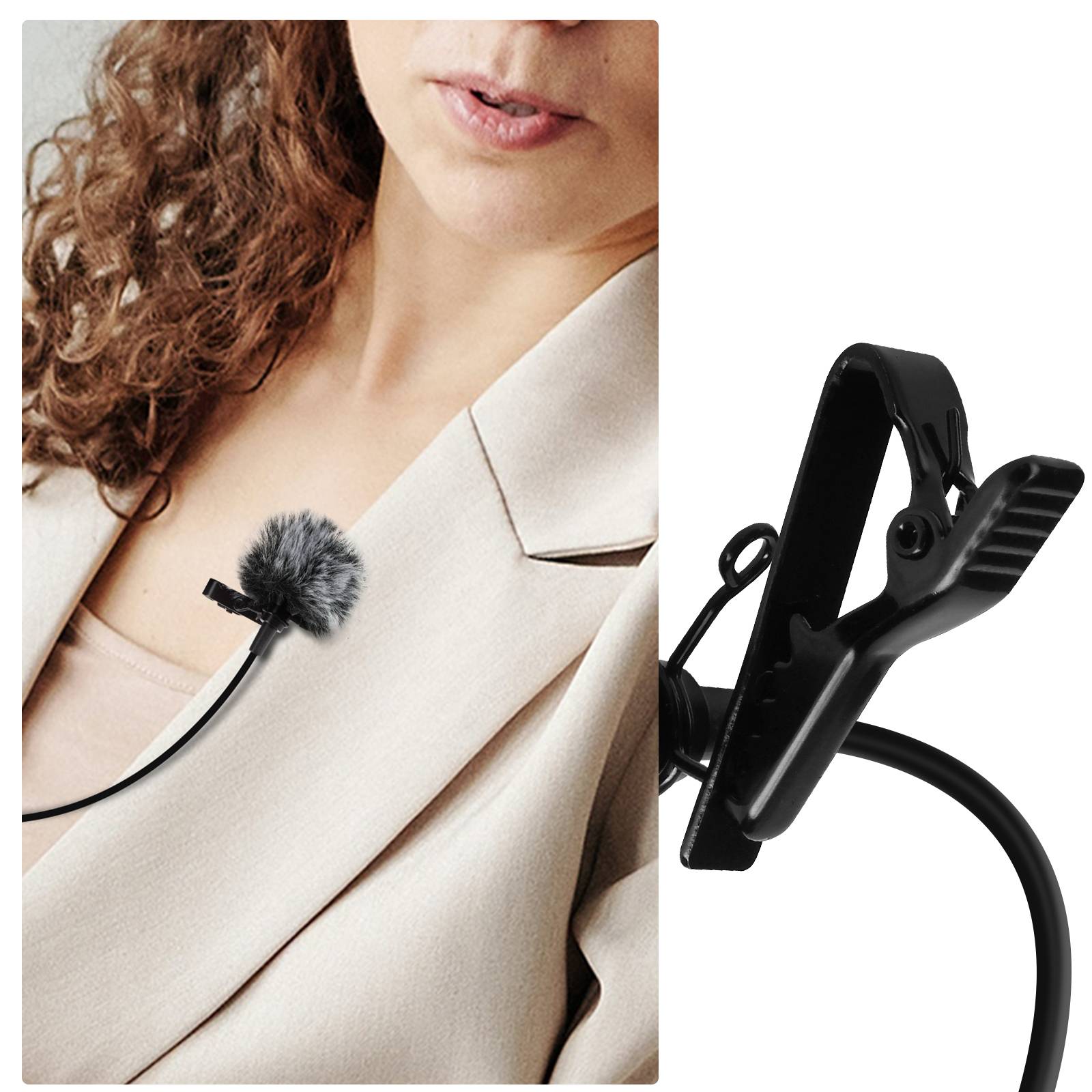 Micro Cravate USB-C Omnidirectionnel Bonnette Anti-vent 1.5m-4