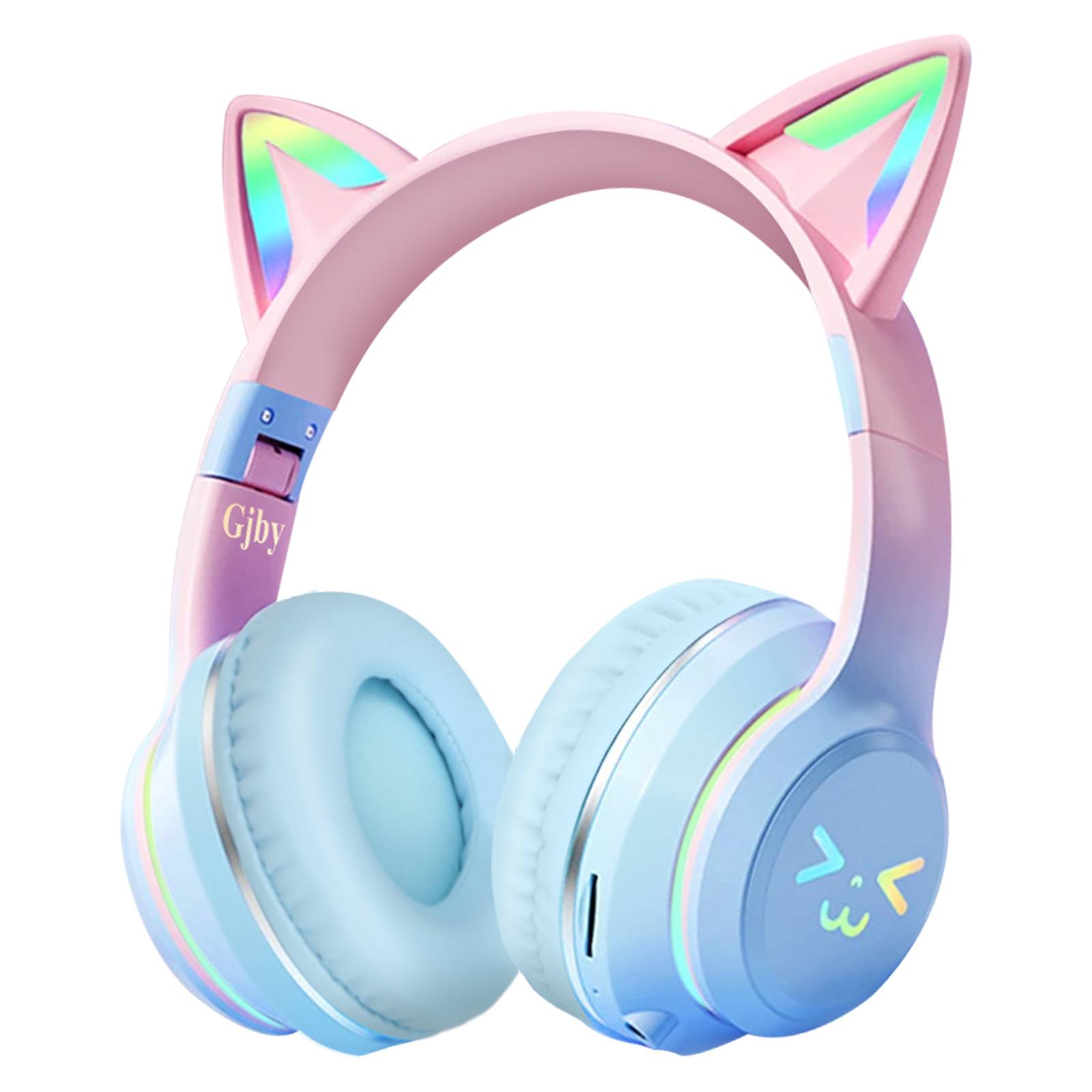 Casque Bluetooth Oreilles de Chat Lumineuses-0