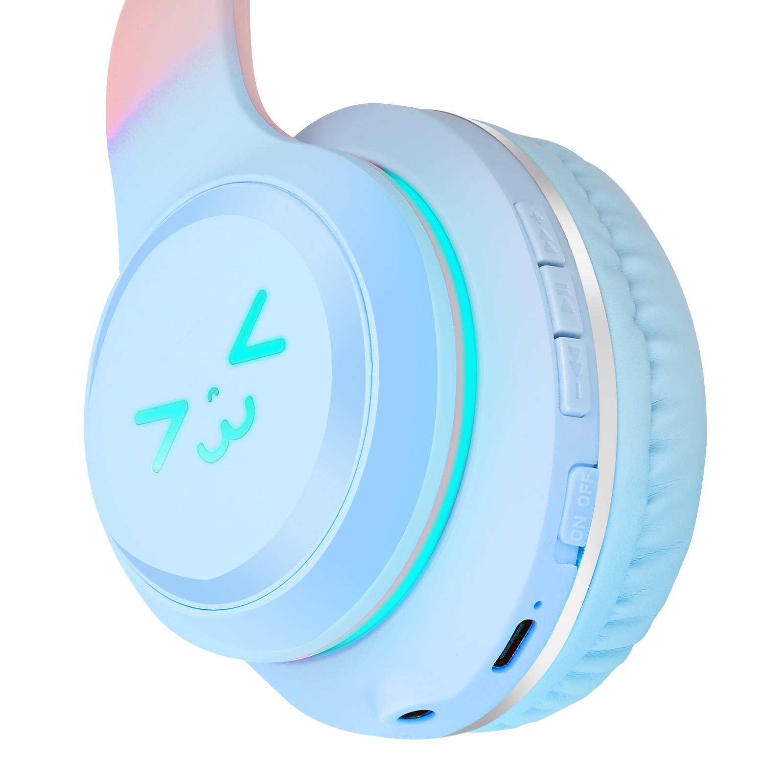 Casque Bluetooth Oreilles de Chat Lumineuses-1