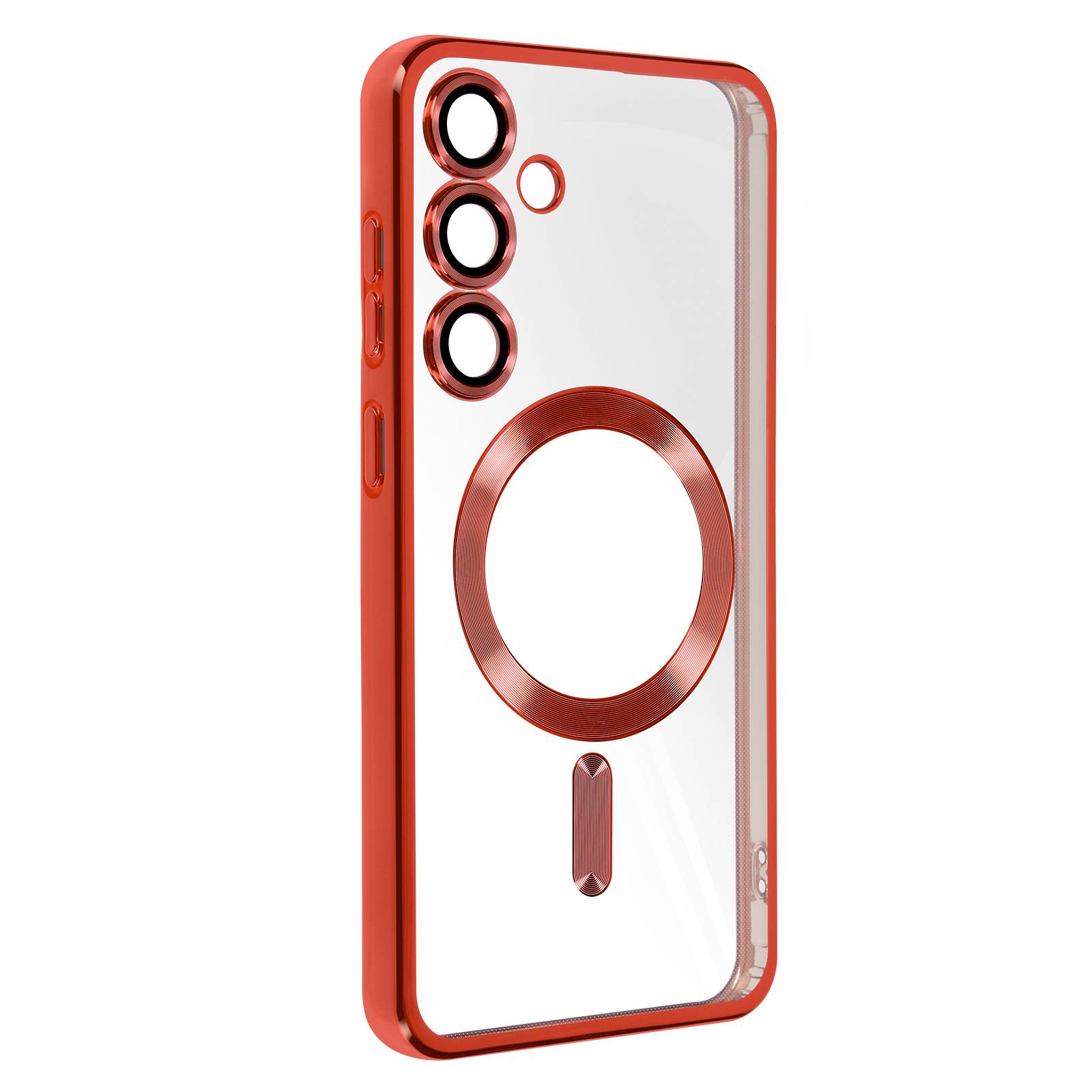 Coque MagSafe pour Samsung S24 en Silicone Contour Chromé-1