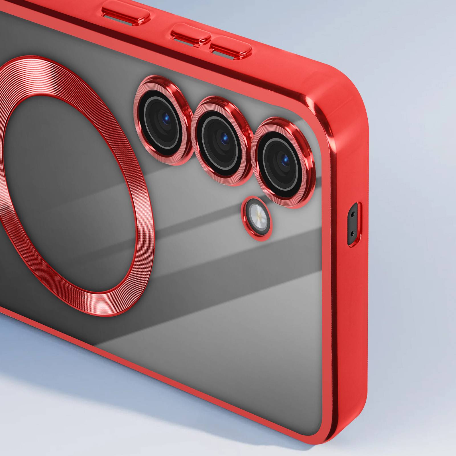 Coque MagSafe pour Samsung S24 en Silicone Contour Chromé-3