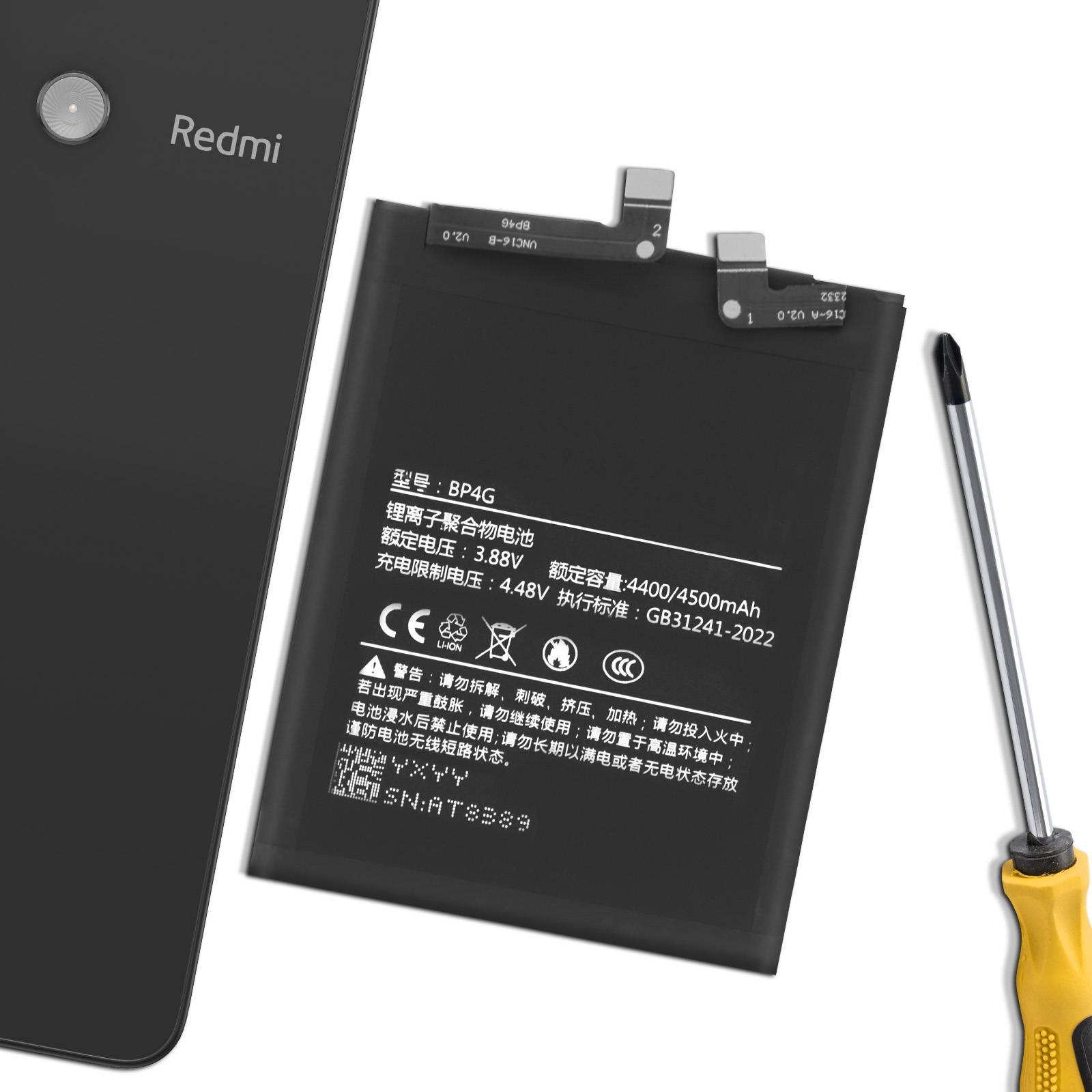 Batterie interne pour Xiaomi 13 5G 4400 mAh modèle BP4C-2