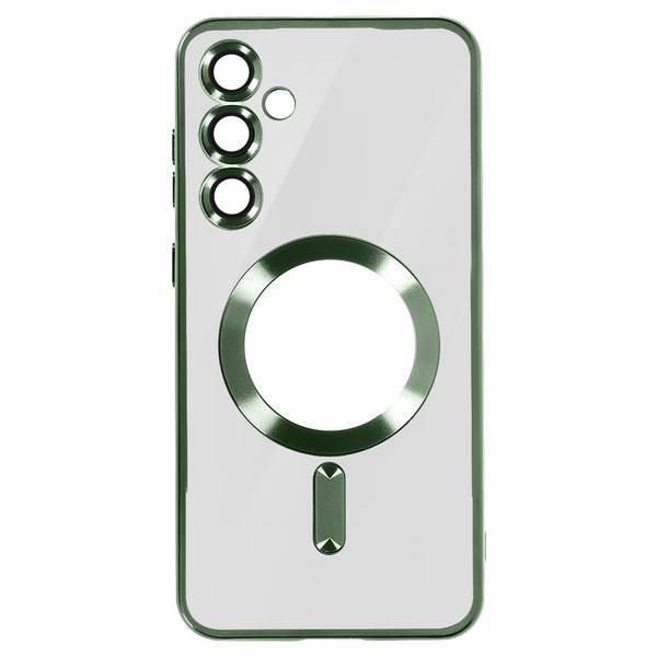 Coque MagSafe pour Samsung S24 en Silicone Contour Chromé