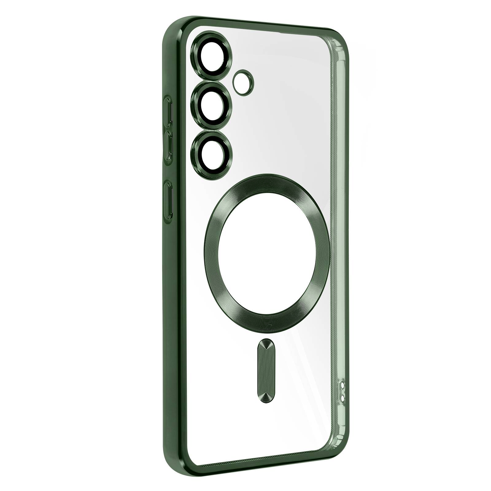 Coque MagSafe pour Samsung S24 en Silicone Contour Chromé-1
