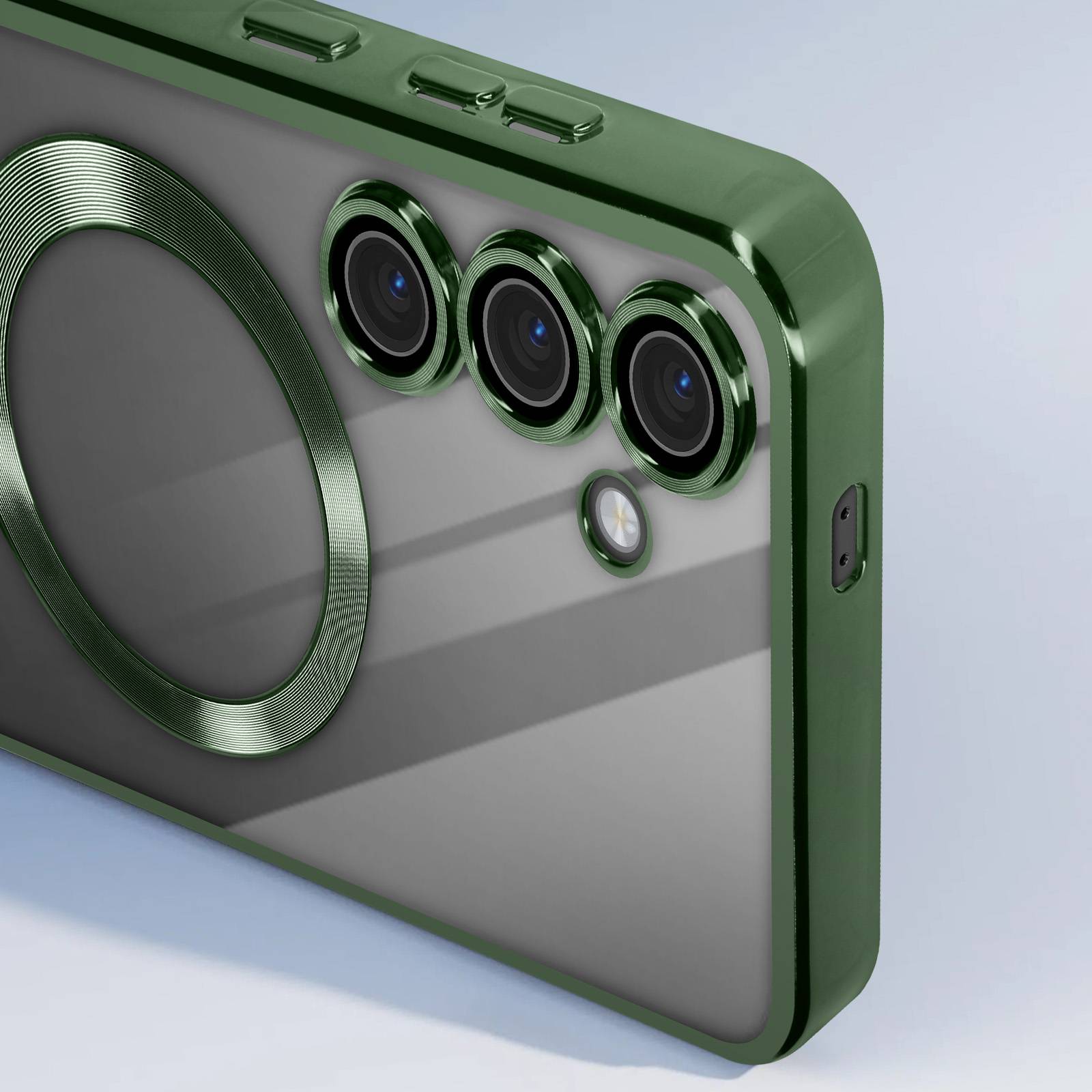 Coque MagSafe pour Samsung S24 en Silicone Contour Chromé-3