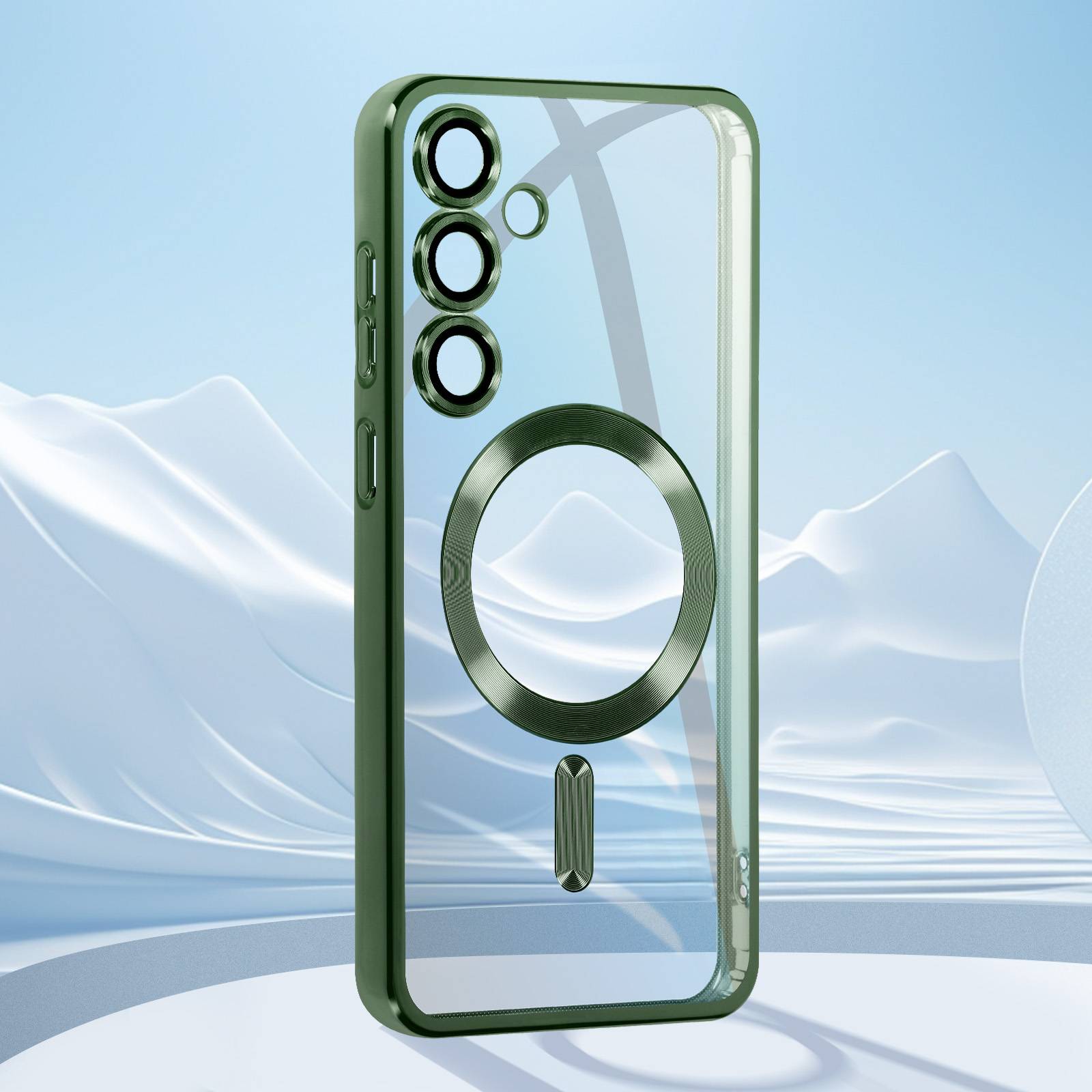 Coque MagSafe pour Samsung S24 en Silicone Contour Chromé-4
