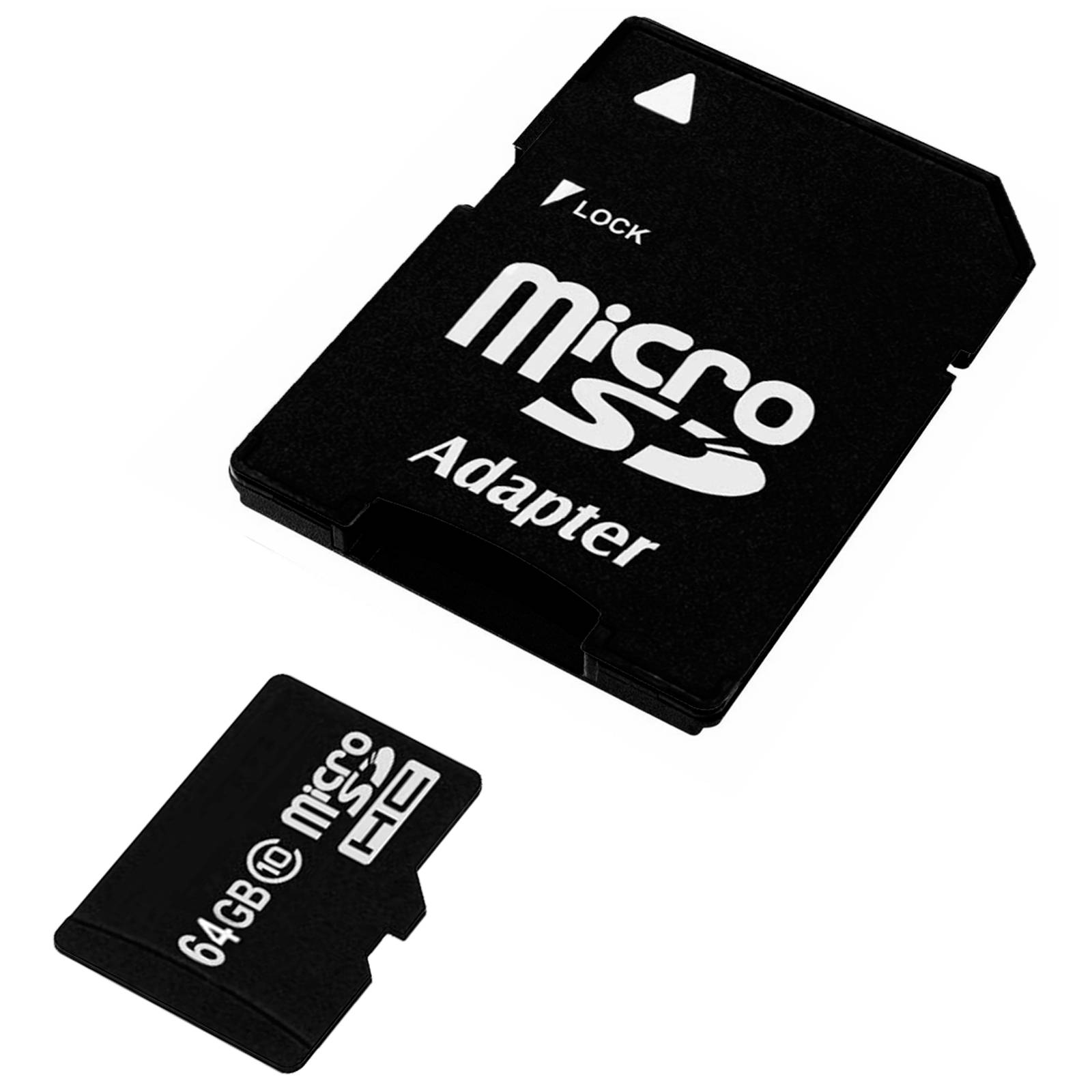 Carte Micro SD 64go Class 10 + adaptateur SD-2