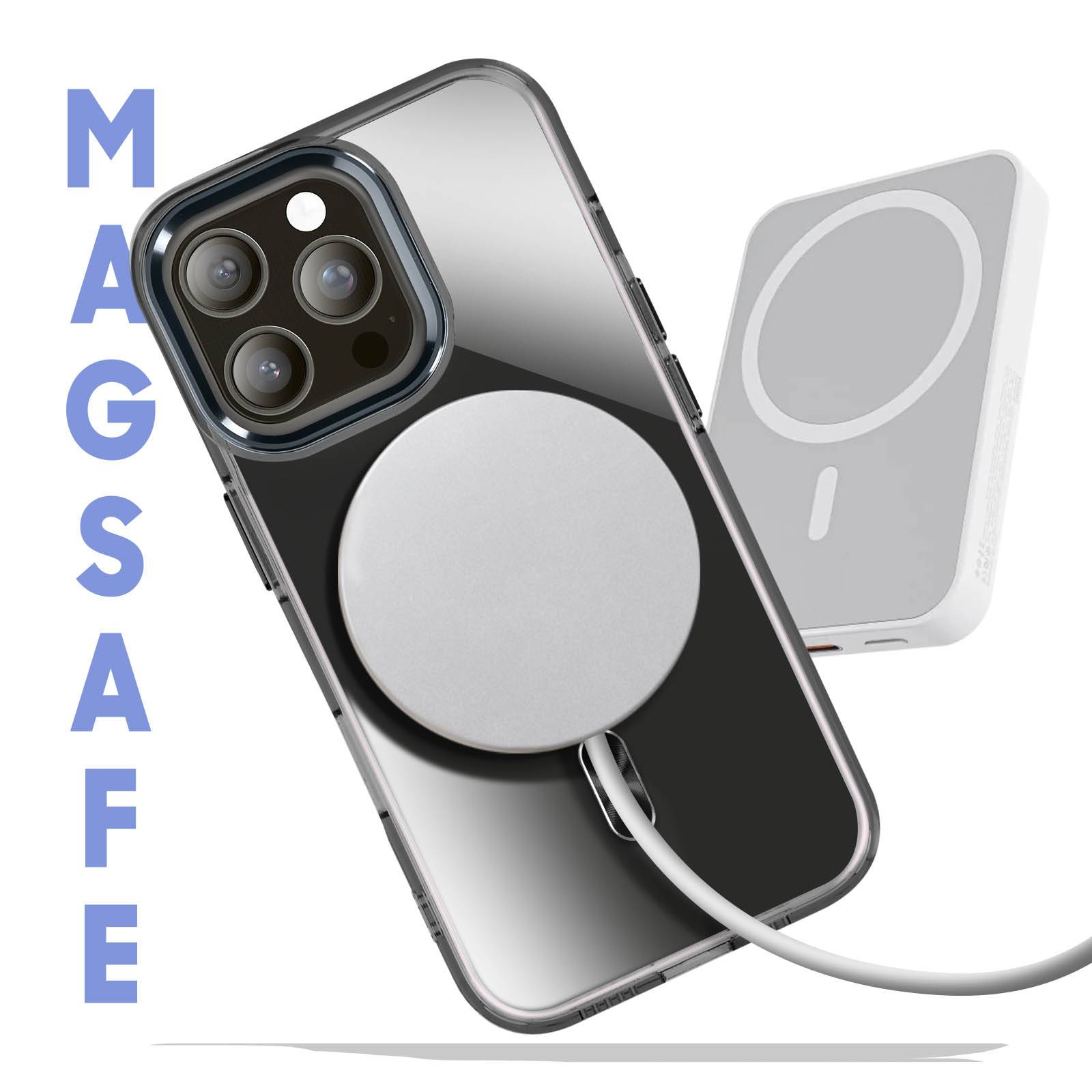 Coque MagSafe pour iPhone 15 Pro Max Dos Cristal Color-2