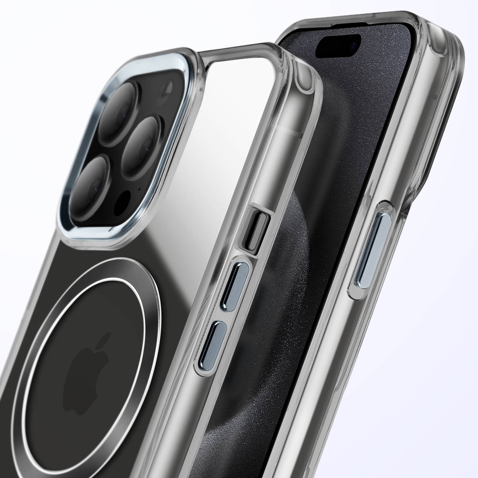 Coque MagSafe pour iPhone 15 Pro Max Dos Cristal Color-3