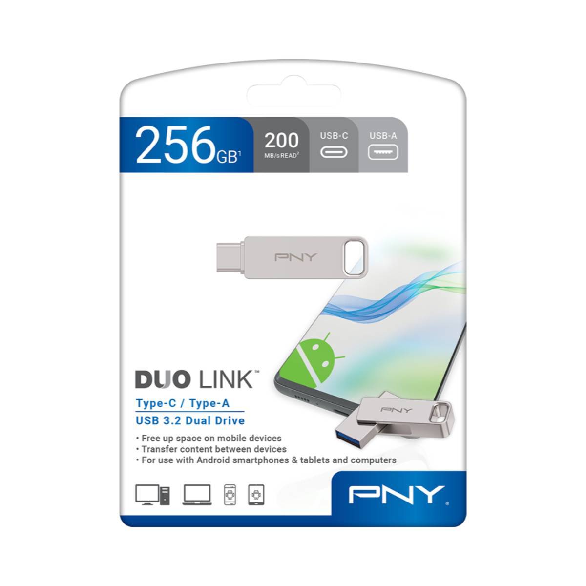 Clé USB OTG 2 en 1 USB-A 3.2/USB-C Duo Link 256GB-4